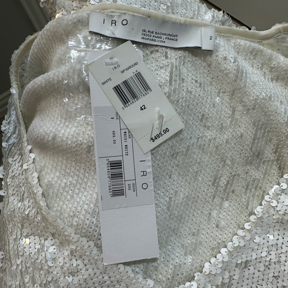 IRO Cream Sequin V-Neck Blouse - Picture 2 of 7